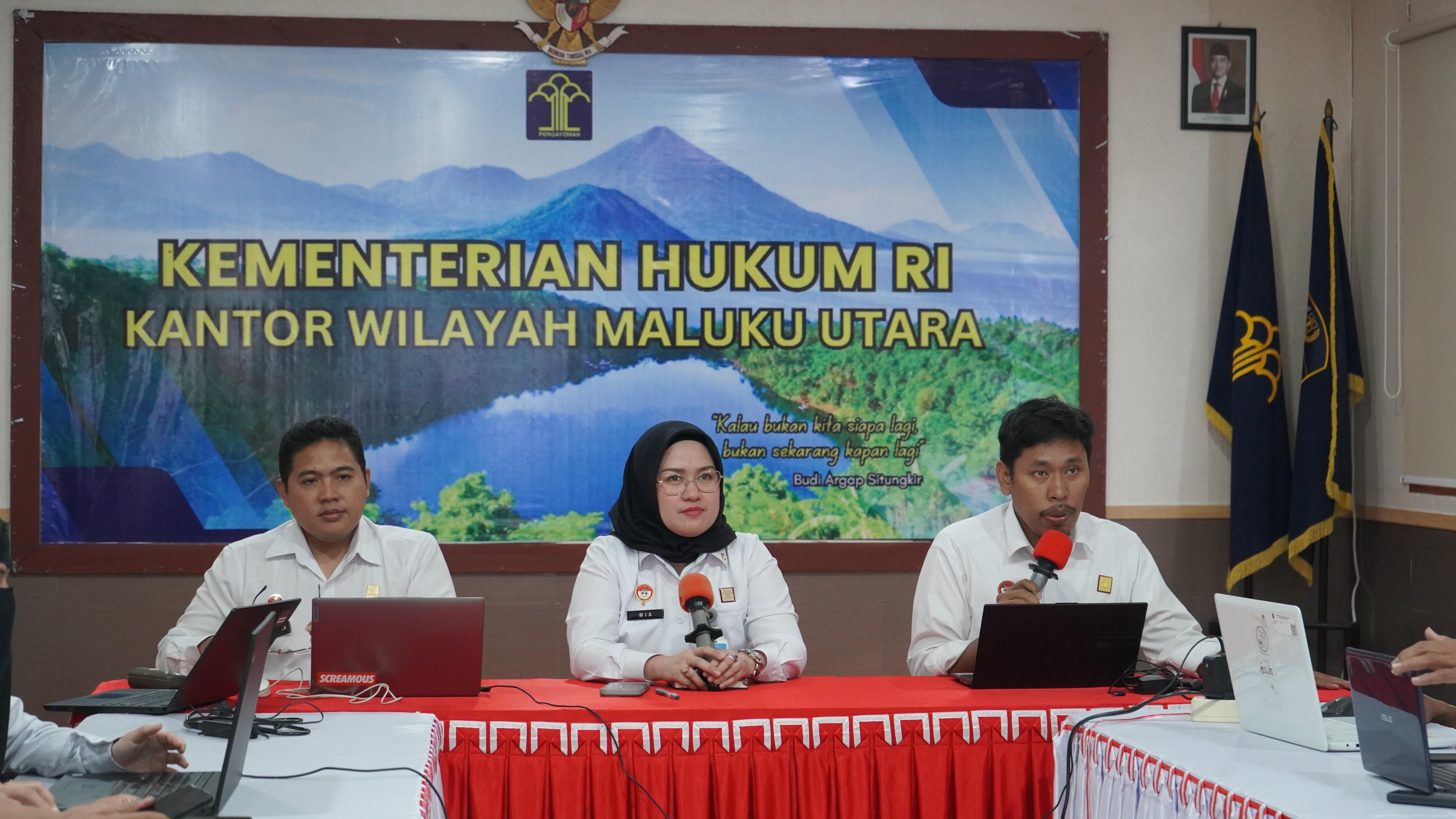 Kemenkum Malut Harmonisasi Empat Ranperbup Halmahera Utara tentang BLUD Puskesmas