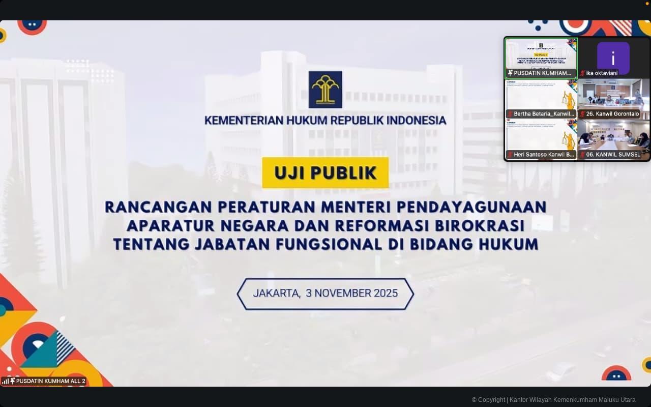 Uji Publik Rancangan Permenpanrb Jabatan Fungsional di Bidang Hukum