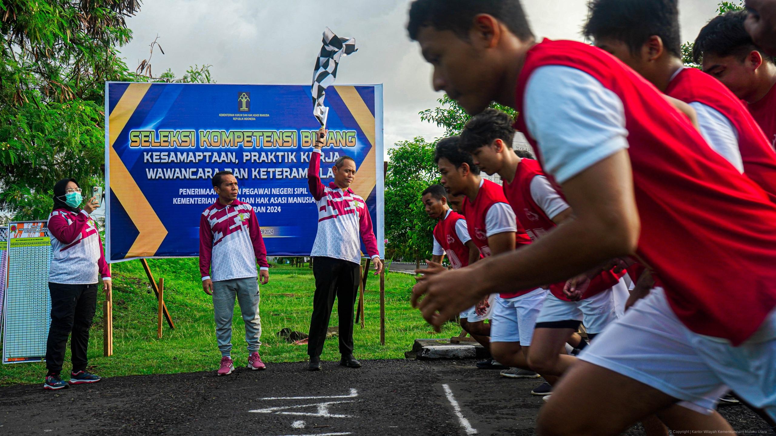 Antusiasme Tinggi Peserta CPNS pada SKB Kesamaptaan Kemenkumham Malut