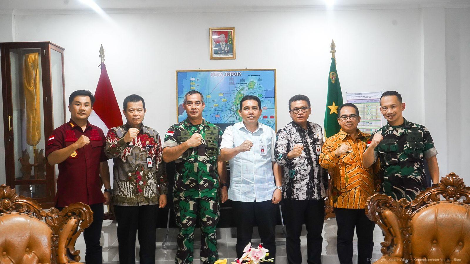 Sinergi Kakanwil Budi Argap dengan Komandan Korem 152 Babullah Dukung Penegakan Hukum di Malut