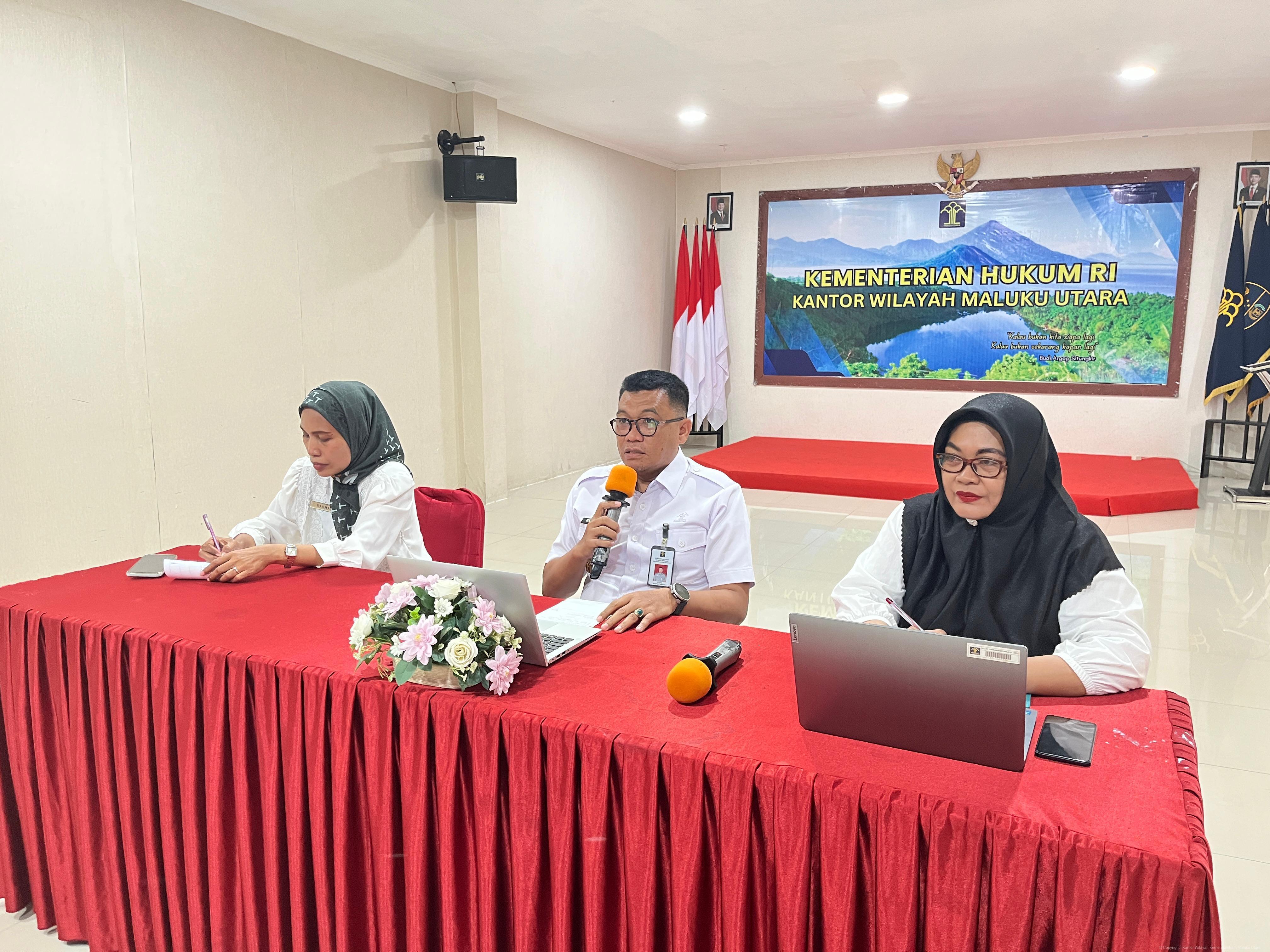 Kemenkum Malut Sampaikan Rekomendasi Peserta PJA Hingga Sosialisasi dan Pengumpulan Data Aktualisasi Paralegal di Kab. Halsel